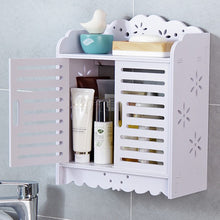 Load image into Gallery viewer, Wall Mounted Bathroom Cabinet Shelf Storage Rack with Doors
