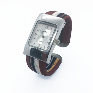 Quartz Bangle Bracelet Watch-Brown