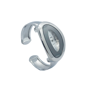 Oval dial Bangle Watch Silver