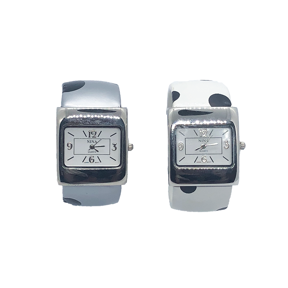 Lady Quartz Bangle Watch- Two colours-White, Silver