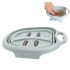 Foldable Soothing Foot Spa w/ 4pcs Massager Rollers