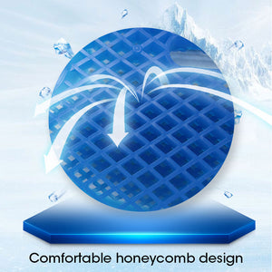 Comfortable Cool Honeycomb Gel Bicycle Seat Cushion with Zip Cover