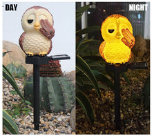 Load image into Gallery viewer, LED Solar Powered Owl Garden Light Waterproof Ornament Lawn Outdoor Lamp
