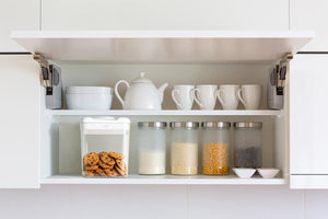 Kitchen Time Locking Container Lockable Food Safe Storage Canister with Timer - White