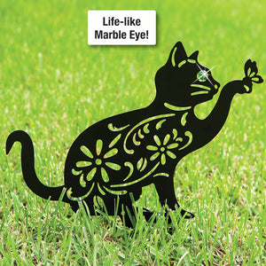 Cat Shape Design Bird Scarer With Eyes Stop Pest Rodent Bird Repel Garden