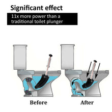 Load image into Gallery viewer, Flexible Toilet Plunger Bathroom Toilet Dredge Tool Stainless Steel Handle
