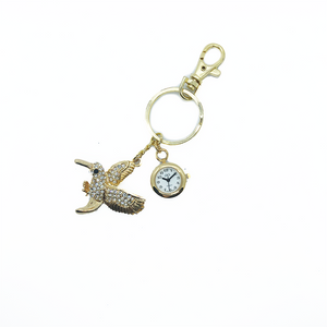 Gold bird Key chain watch