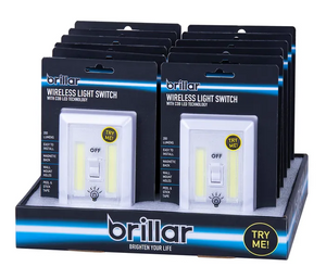 Brillar Wireless Switch Light W/ COB LED Tech - White