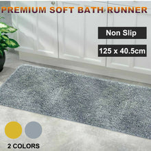 Load image into Gallery viewer, Premium Soft Microfiber Shaggy Bath Runner Mat Non Slip Kitchen 125 x 40.5cm
