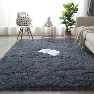 Soft Floor Rugs Mat Shaggy Fluffy Large Area Carpet Living Room Bedroom - Deep Grey