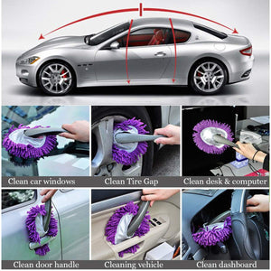 Car Dash Duster Interior Wax Multi-functional Microfiber Cleaning Brush Dust Cleaning Tool