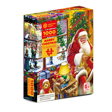 Load image into Gallery viewer, 1000PCS Santa Merry Christmas Large Jigsaw Puzzle Toy Game Kid Adult Gift Box
