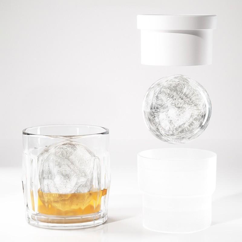 2pcs Silicone Ice Ball Mold Sphere Cube Maker Mould for Jelly Whiskey Cocktail