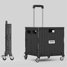 Load image into Gallery viewer, Folding Shopping Cart 65L Large Grocery Foldable Basket Trolley Storage Crate with Cover
