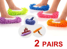 Load image into Gallery viewer, 2 PAIR Lazy Polishing Dusting Mop Cleaner Shoe Floor Slipper Foot Cover Cleaning
