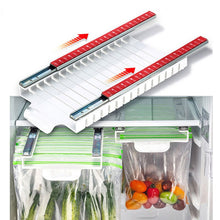 Load image into Gallery viewer, Refrigerator Hanging Storage Clip Sliding Rail Tray for Food Bag with 6 Zip Bags
