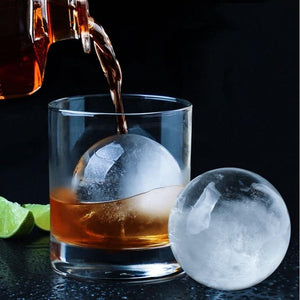 2pcs Silicone Ice Ball Mold Sphere Cube Maker Mould for Jelly Whiskey Cocktail