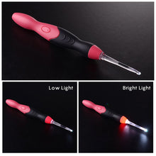 Load image into Gallery viewer, 11 In 1 USB Light Up LED Knitting Crochet Needles Kit Tool Sweater Sewing Set
