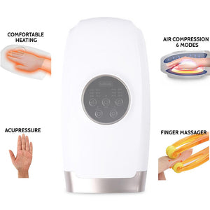 Electric Hand Palm Finger Massager Relieve Stress Vibration Acupressure Heated Machines Air Compression