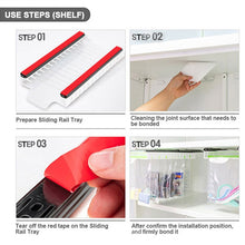 Load image into Gallery viewer, Refrigerator Hanging Storage Clip Sliding Rail Tray for Food Bag with 6 Zip Bags
