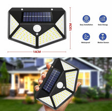 Load image into Gallery viewer, 4-Pack 100 LED Solar Powered Motion Sensor Light Outdoor Security Lamp Garden Waterproof
