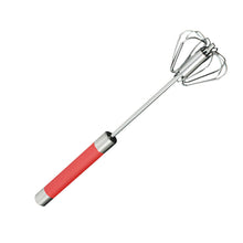 Load image into Gallery viewer, Manual Self Turning Stainless Steel Push Mixing Eggs Whisk Hand Mixer
