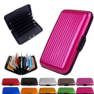 Deluxe Aluminium Metal Waterproof Anti RFID Scanning Credit Debit Card Holder