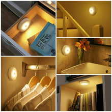 Load image into Gallery viewer, Peel and Stick Multi-functional Remote Control Ceiling Cabinet Puck Lights 3PCS
