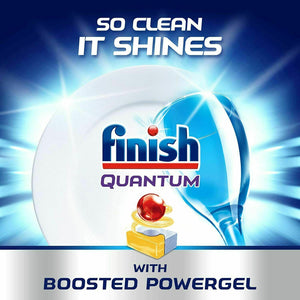 Finish Dishwasher Quantum Max Tablets Lemon Sparkle Powerful Clean Shine 64 Caps