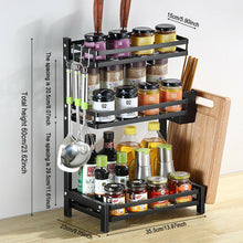 Load image into Gallery viewer, 3 Tier Stainless Steel Kitchen Spice Rack Storage Organizer Seasoning Bottle Stand Shelf Holder
