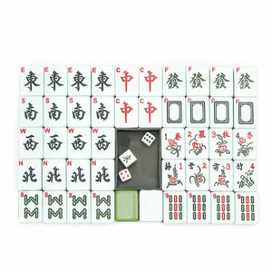 144 Tiles Traditional Mah-Jong Set Portable Chinese Mahjong Party Game