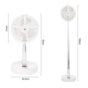 Folding Retractable Fan Cordless USB Charging Floor Fan Lamp Power Bank