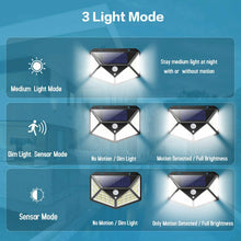 Load image into Gallery viewer, 4-Pack 100 LED Solar Powered Motion Sensor Light Outdoor Security Lamp Garden Waterproof
