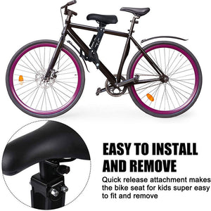 Front Mounted Child Bike Seat Kids Top Tube Bicycle Detachable Seat & Armrest