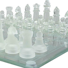 Load image into Gallery viewer, 32pcs Glass Chess Set Frosted Board Game Queen&#39;s Elegant Crystal Gambit
