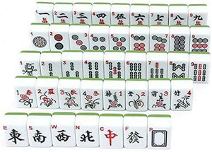 144 Tiles Traditional Mah-Jong Set Portable Chinese Mahjong Party Game