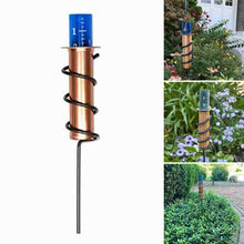 Load image into Gallery viewer, Floating Copper Rain Gauge Outdoor Metal Water Gauge Set for Lawn Garden
