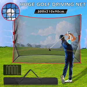 3M Huge Golf Practice Net Hitting Training Aid Driving Chipping Cage + Carry Bag