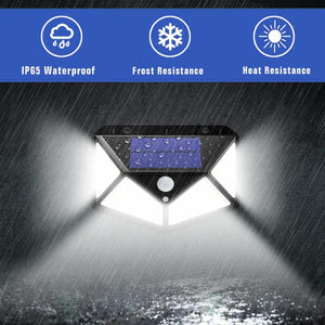4-Pack 100 LED Solar Powered Motion Sensor Light Outdoor Security Lamp Garden Waterproof