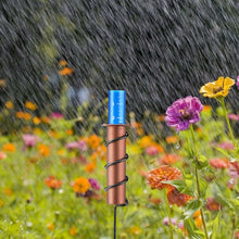 Load image into Gallery viewer, Floating Copper Rain Gauge Outdoor Metal Water Gauge Set for Lawn Garden
