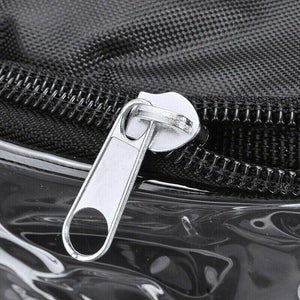 Large Clear CD Book Storage Holder Easy Zip Closure Carry Bag Organizer