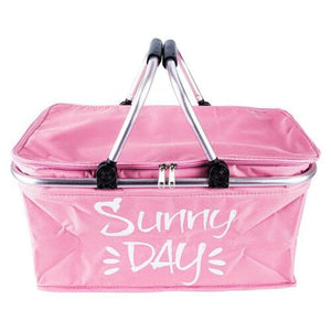 Bag Insulated Cooler With Padded Carry Handles Pink / Blue 48cm x 28cm x 24cm