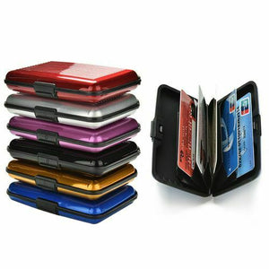 Deluxe Aluminium Metal Waterproof Anti RFID Scanning Credit Debit Card Holder